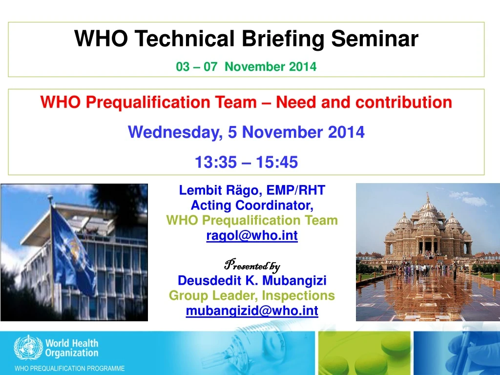 who technical briefing seminar 03 07 november 2014