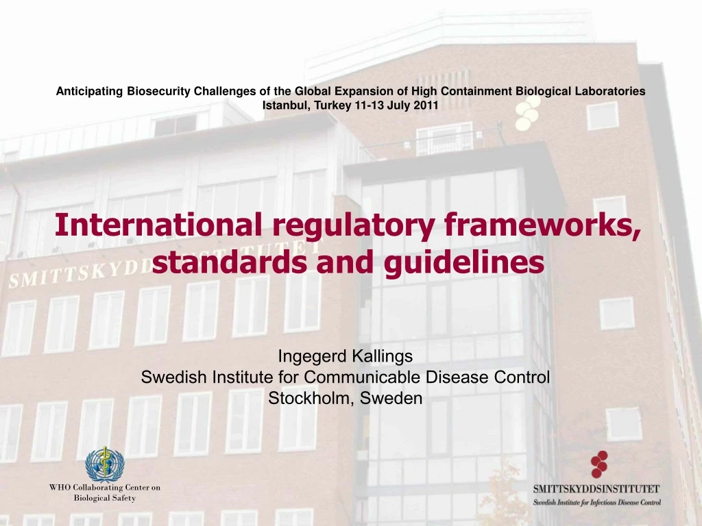 international regulatory frameworks standards and guidelines