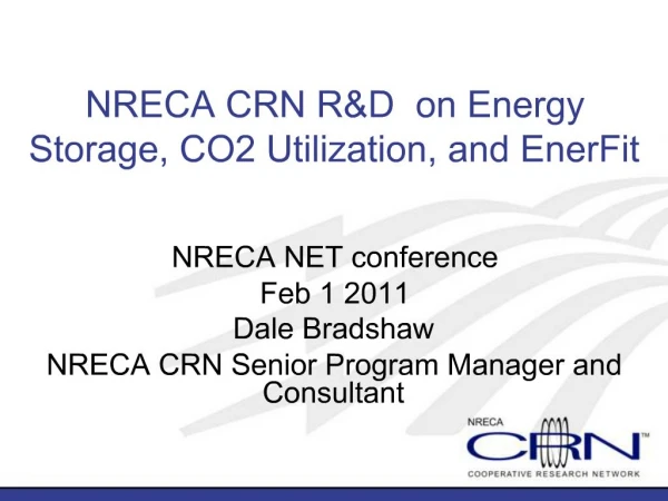 NRECA CRN RD on Energy Storage, CO2 Utilization, and EnerFit
