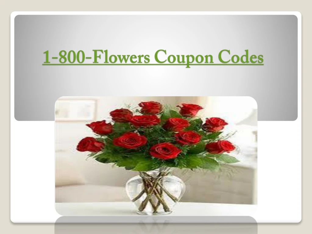 1 800 flowers coupon codes