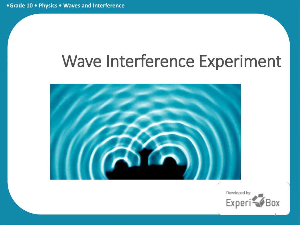 wave i nterference experiment