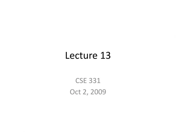 lecture 13