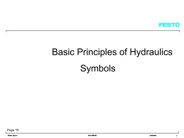 Basic Principles of Hydraulics Symbols