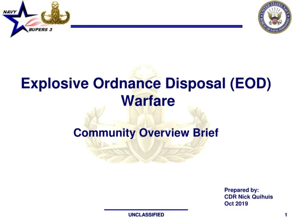 Explosive Ordnance Disposal (EOD) Warfare