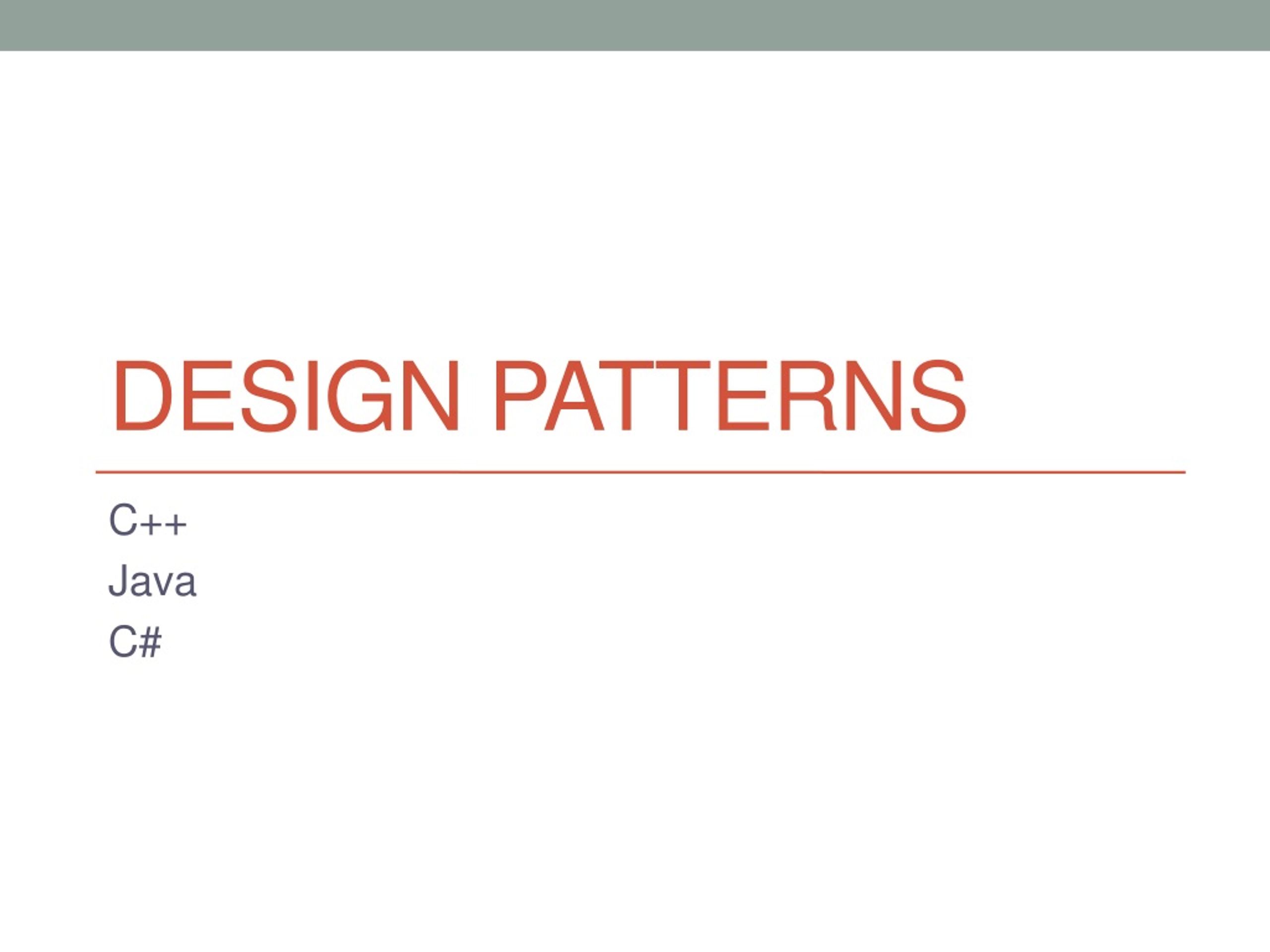 PPT - Design Patterns PowerPoint Presentation, free download - ID:252201