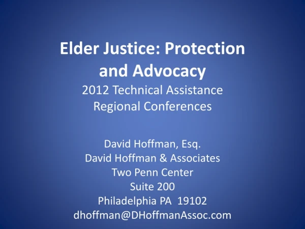 Older Adults Protective Services Act