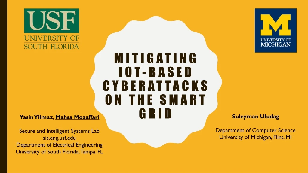 mitigating iot based cyberattacks on the smart grid