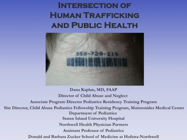 Intersection of Human Trafficking and Public Health