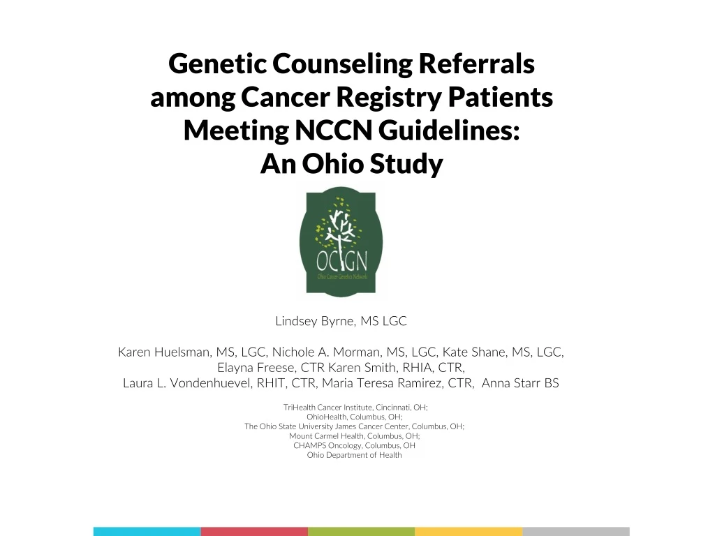 genetic counseling referrals among cancer