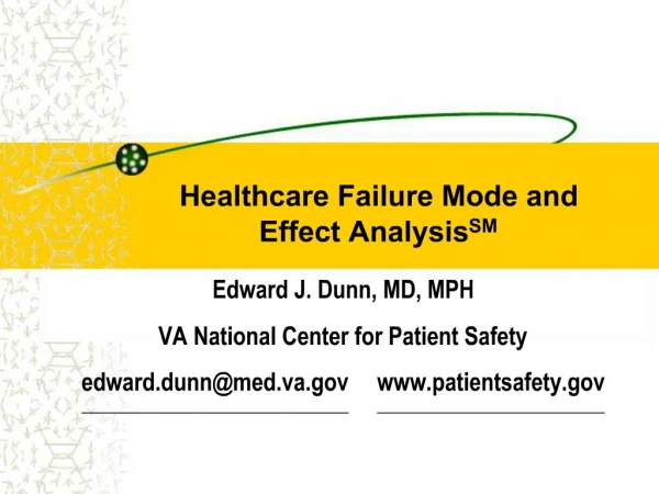 Healthcare Failure Mode and Effect AnalysisSM