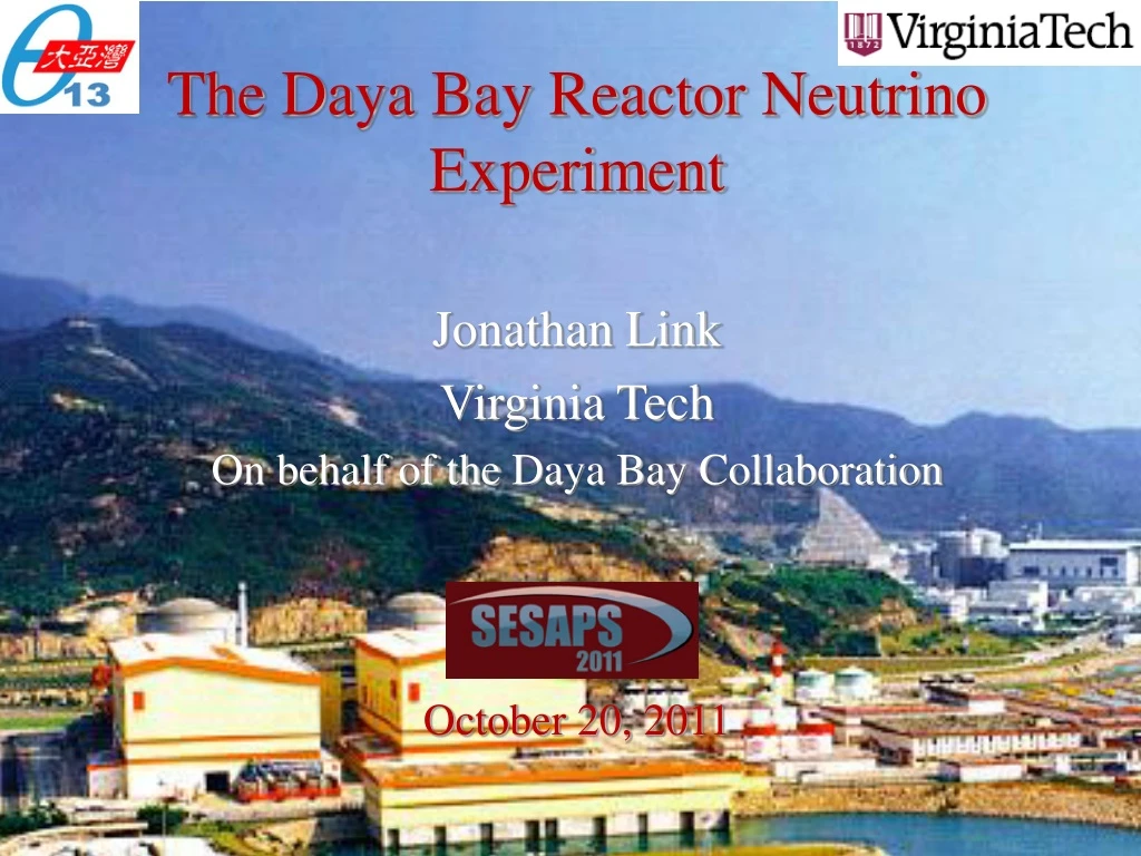 the daya bay reactor neutrino experiment jonathan