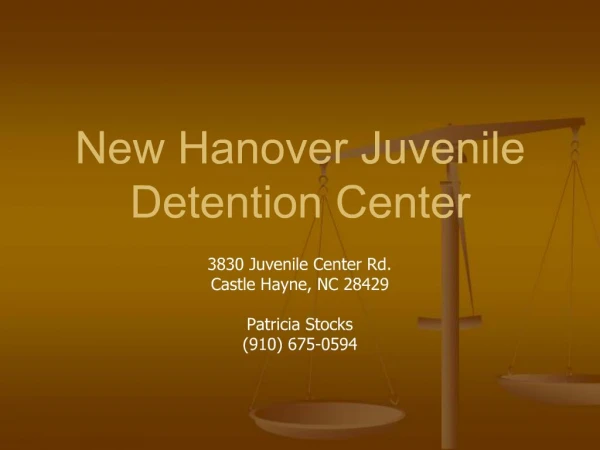 New Hanover Juvenile Detention Center