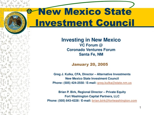 New Mexico State Investment Council