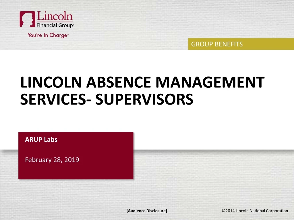 lincoln absence management services supervisors