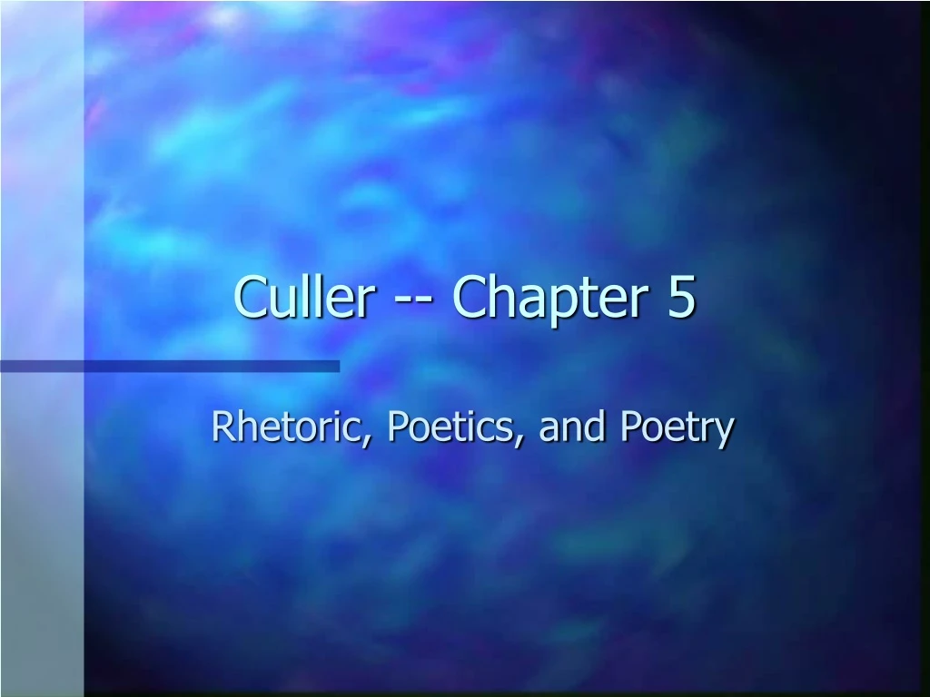 culler chapter 5