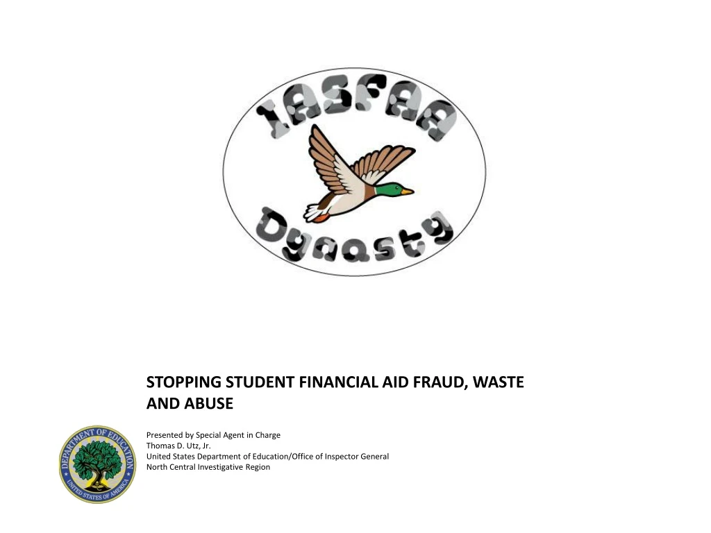 stopping student financial aid fraud waste and abuse