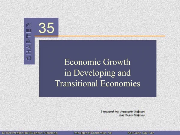 Economic Growth in Developing and Transitional Economies