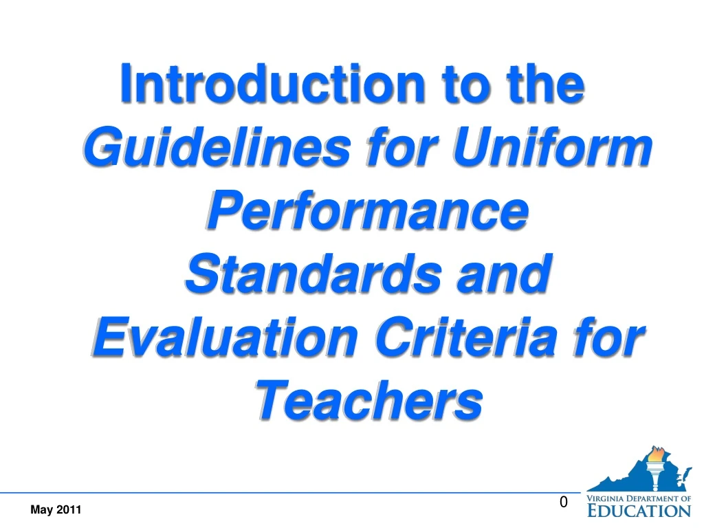 introduction to the guidelines for uniform