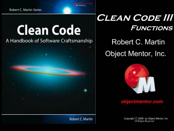 Clean Code III Functions