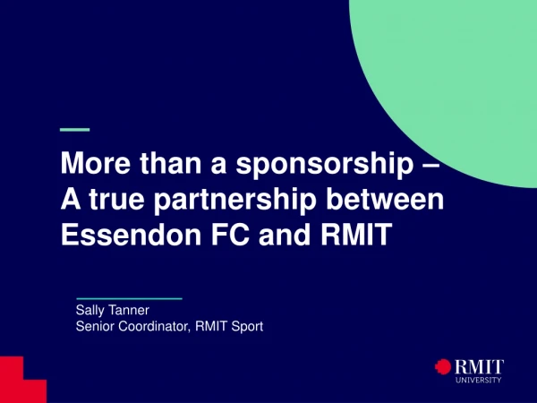 — More than a sponsorship – A true partnership between Essendon FC and RMIT