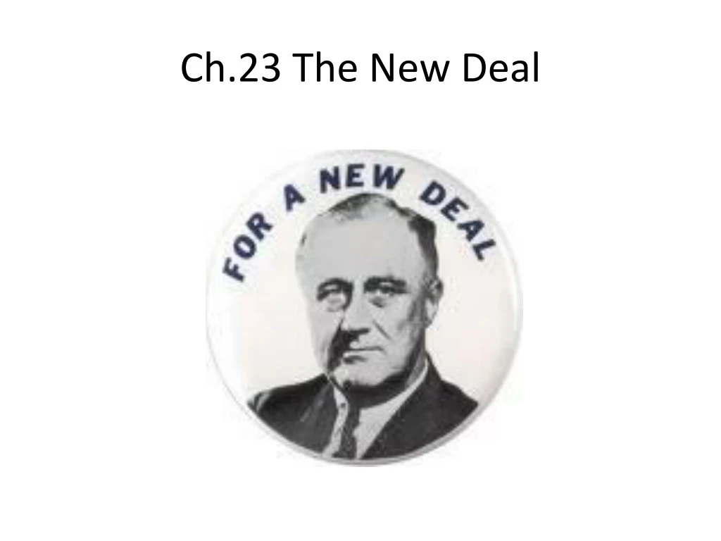 ch 23 the new deal
