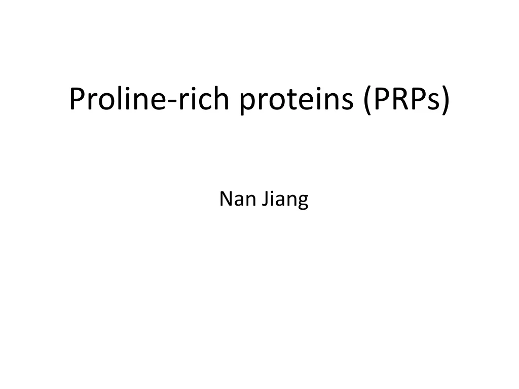 proline rich proteins prps