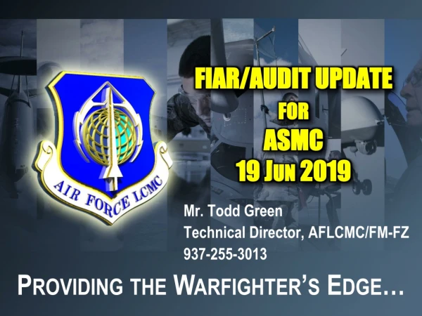 FIAR/AUDIT UPDATE for ASMC 19 Jun 2019