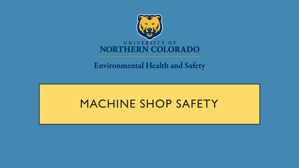 machine shop safety