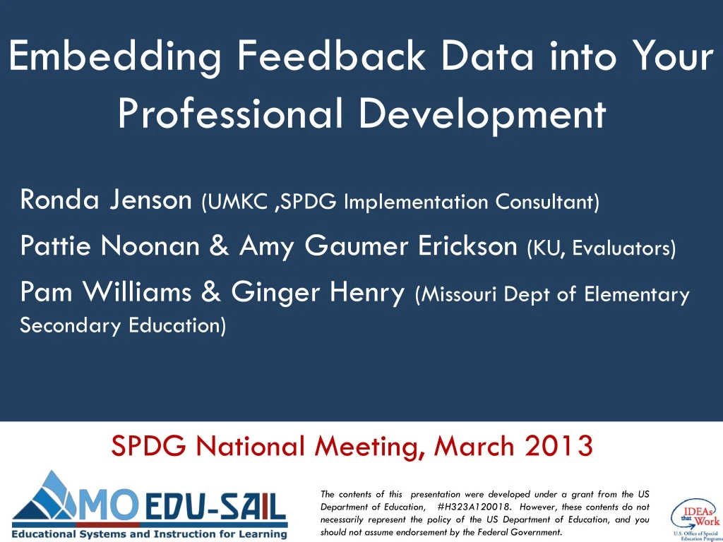 embedding feedback data into your professional development