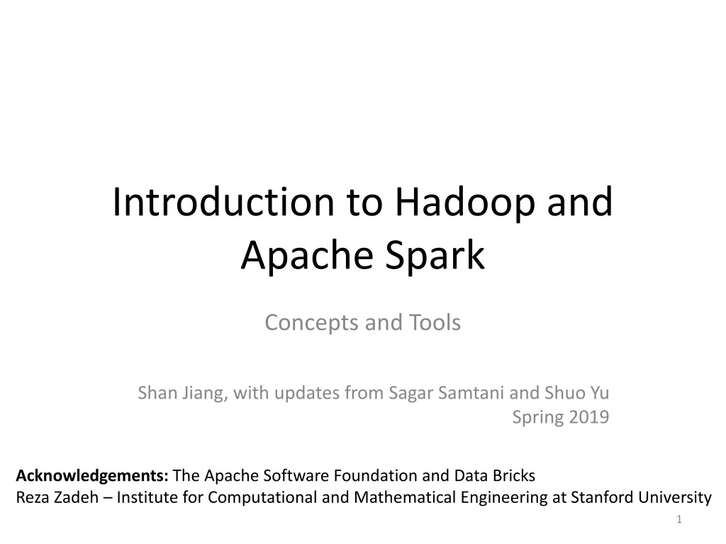 introduction to hadoop and apache spark