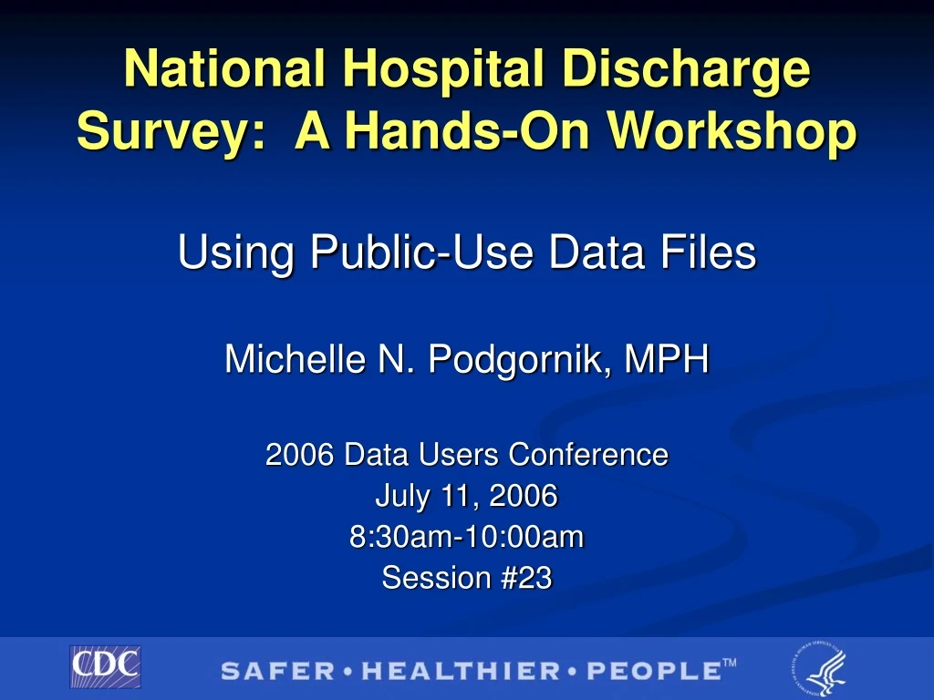 national hospital discharge survey a hands