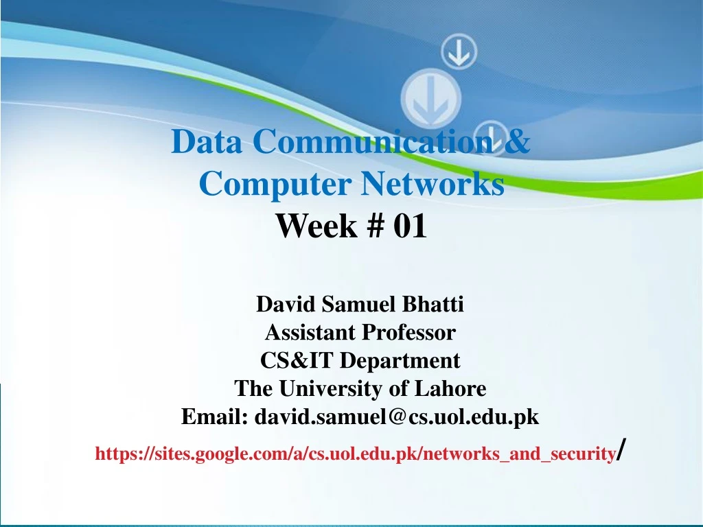 data communication computer networks week 01