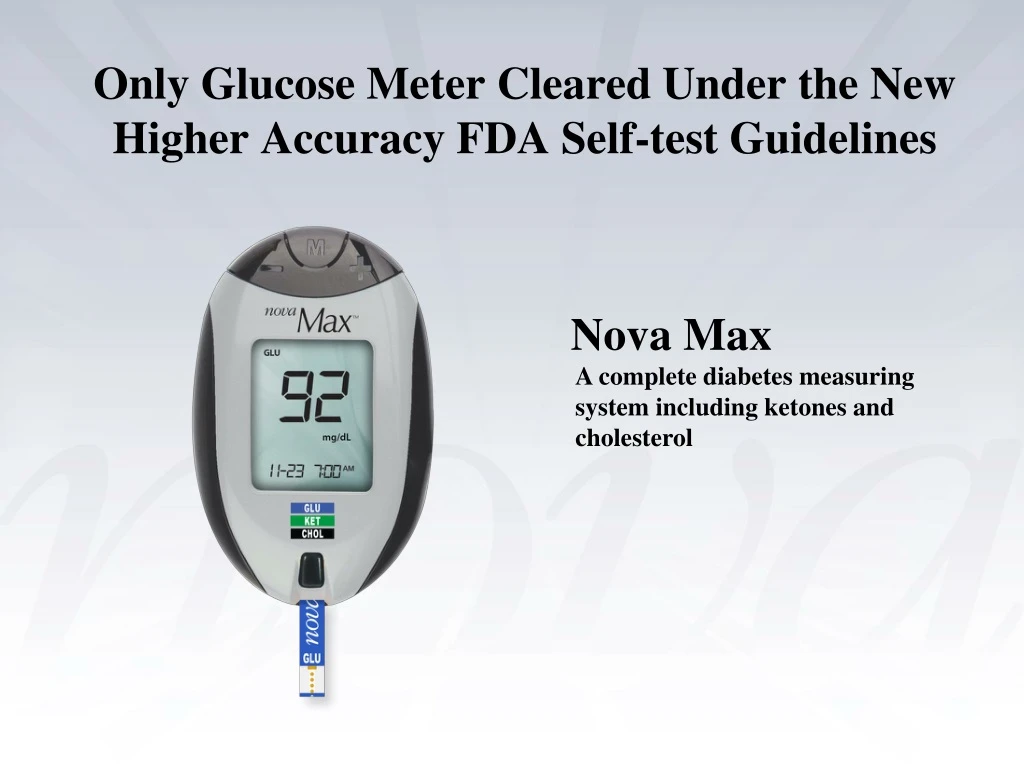 only glucose meter cleared under the new higher