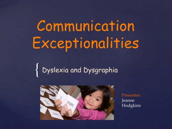 Communication Exceptionalities