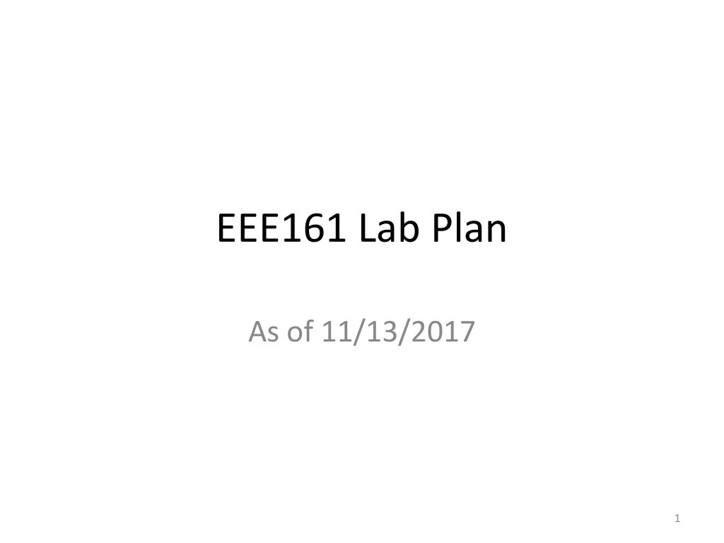 eee161 lab plan