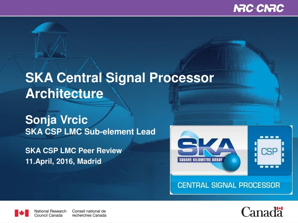ska central signal processor architecture
