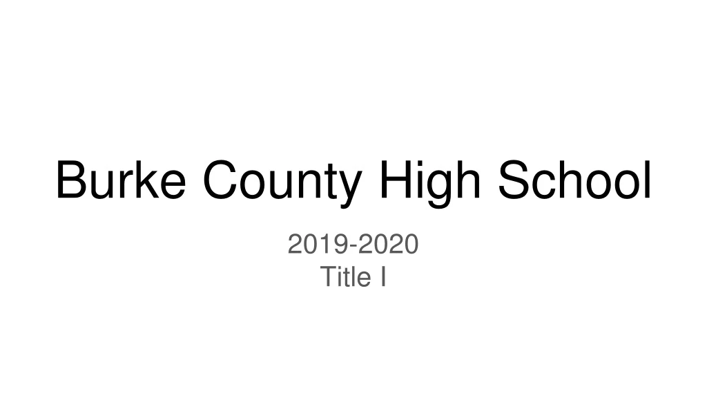 burke county high school