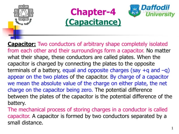 Chapter-4 (Capacitance)