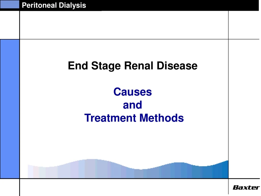 end stage renal disease causes and treatment