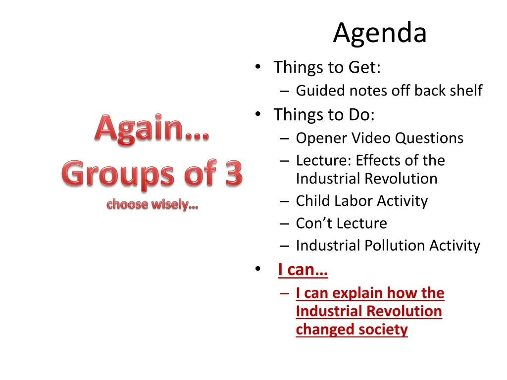 agenda