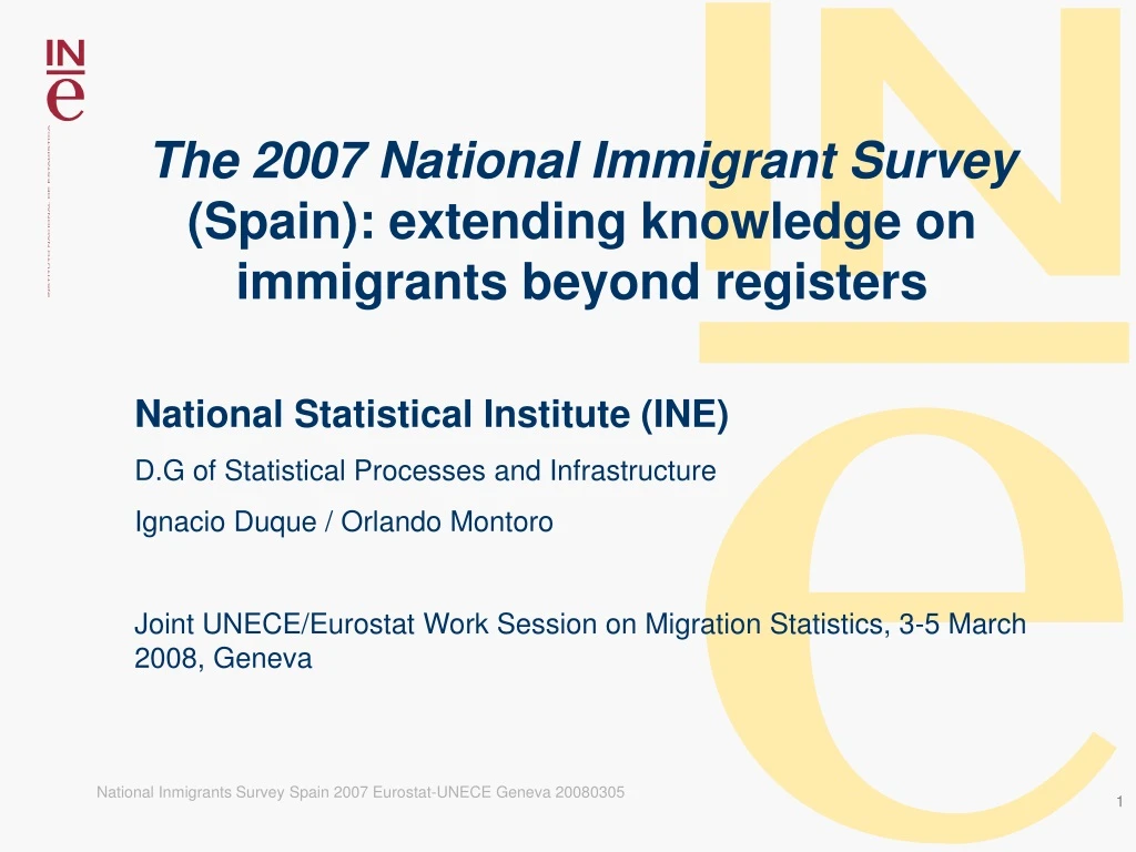 the 2007 national immigrant survey spain