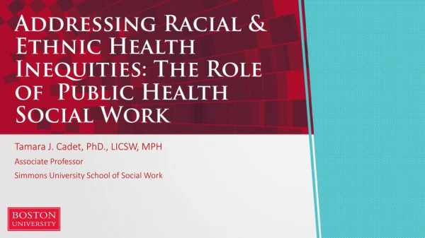 Addressing Racial &amp; Ethnic Health Inequities: The Role of Public Health Social Work