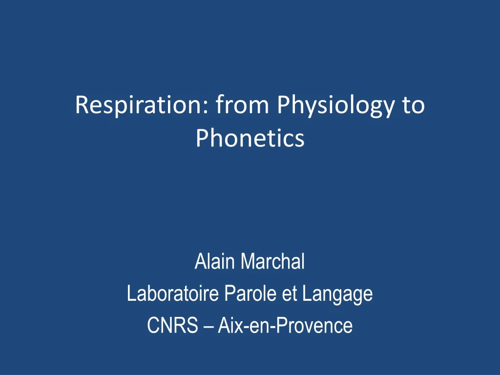 respiration from physiology to phonetics