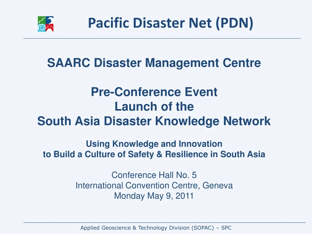 pacific disaster net pdn