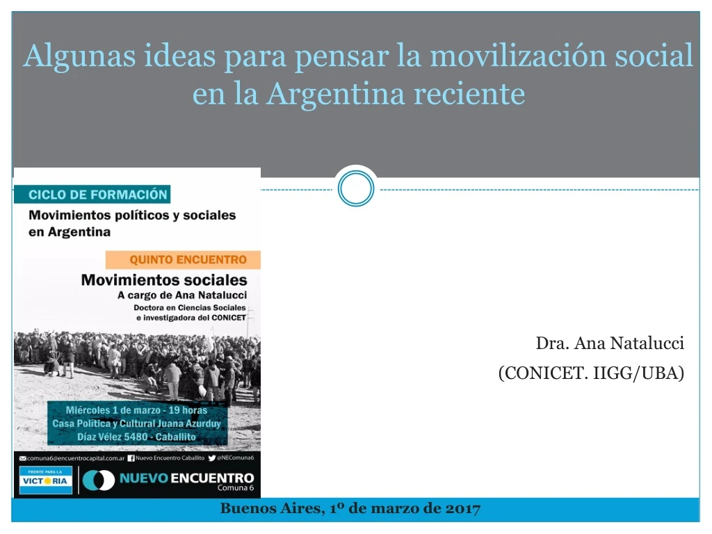 algunas ideas para pensar la movilizaci n social en la argentina reciente