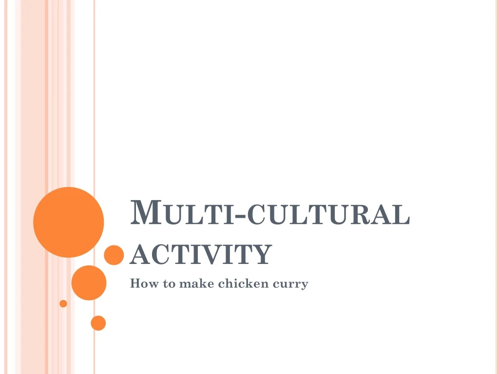 multi cultural activity