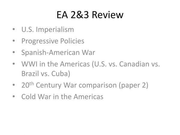 EA 2&amp;3 Review