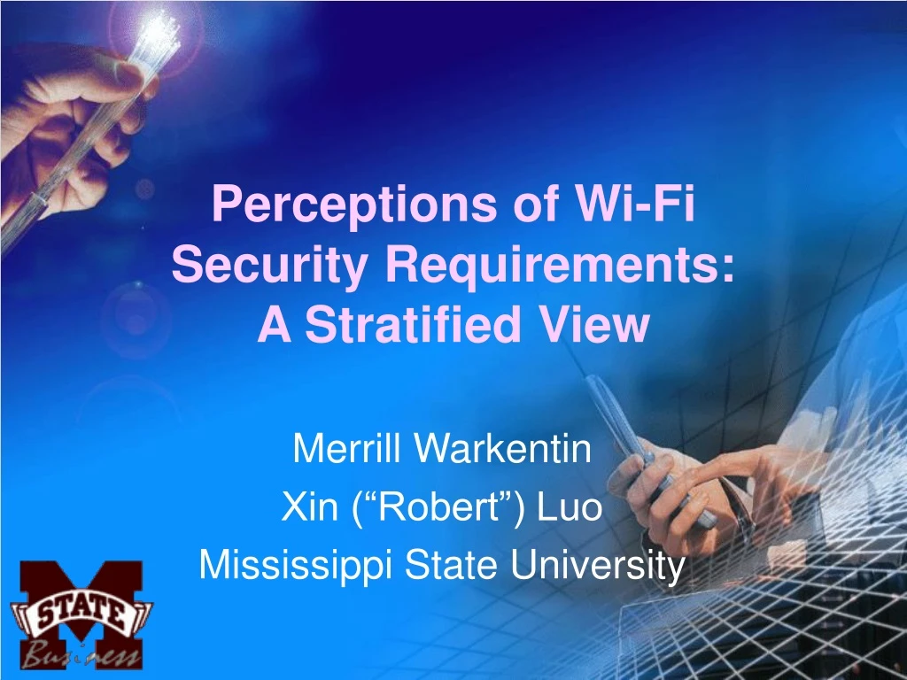 perceptions of wi fi security requirements a stratified view