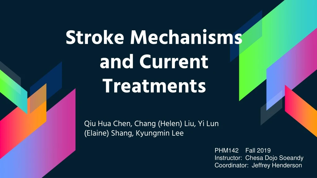 stroke mechanisms and current treatments