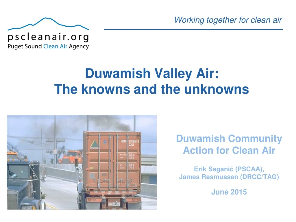 duwamish valley air the knowns and the unknowns